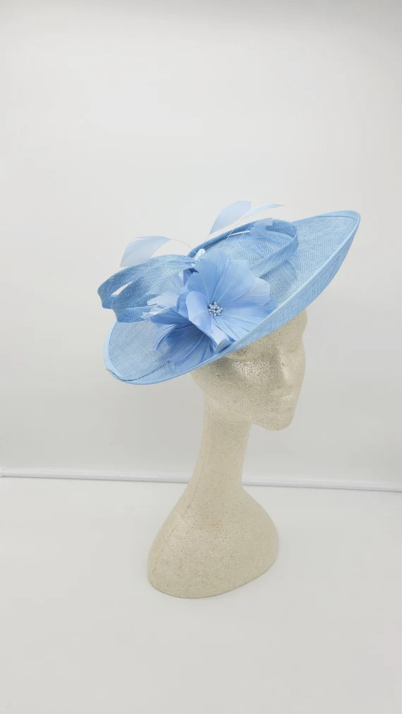 Light Blue Fascinator Hat  Wedding Hat Kentucky Derby Hat | Etsy | Etsy (US)