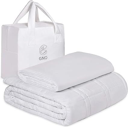 GNO Premium Adult Weighted Blanket & Removable Bamboo Cover - (22 Lbs - 60''x80'' Queen Size)- 10... | Amazon (US)