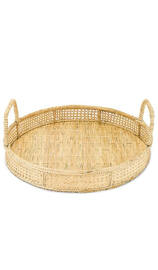 Nootka Handwoven Large Circular Wicker Tray in Natural | Revolve Clothing (Global)