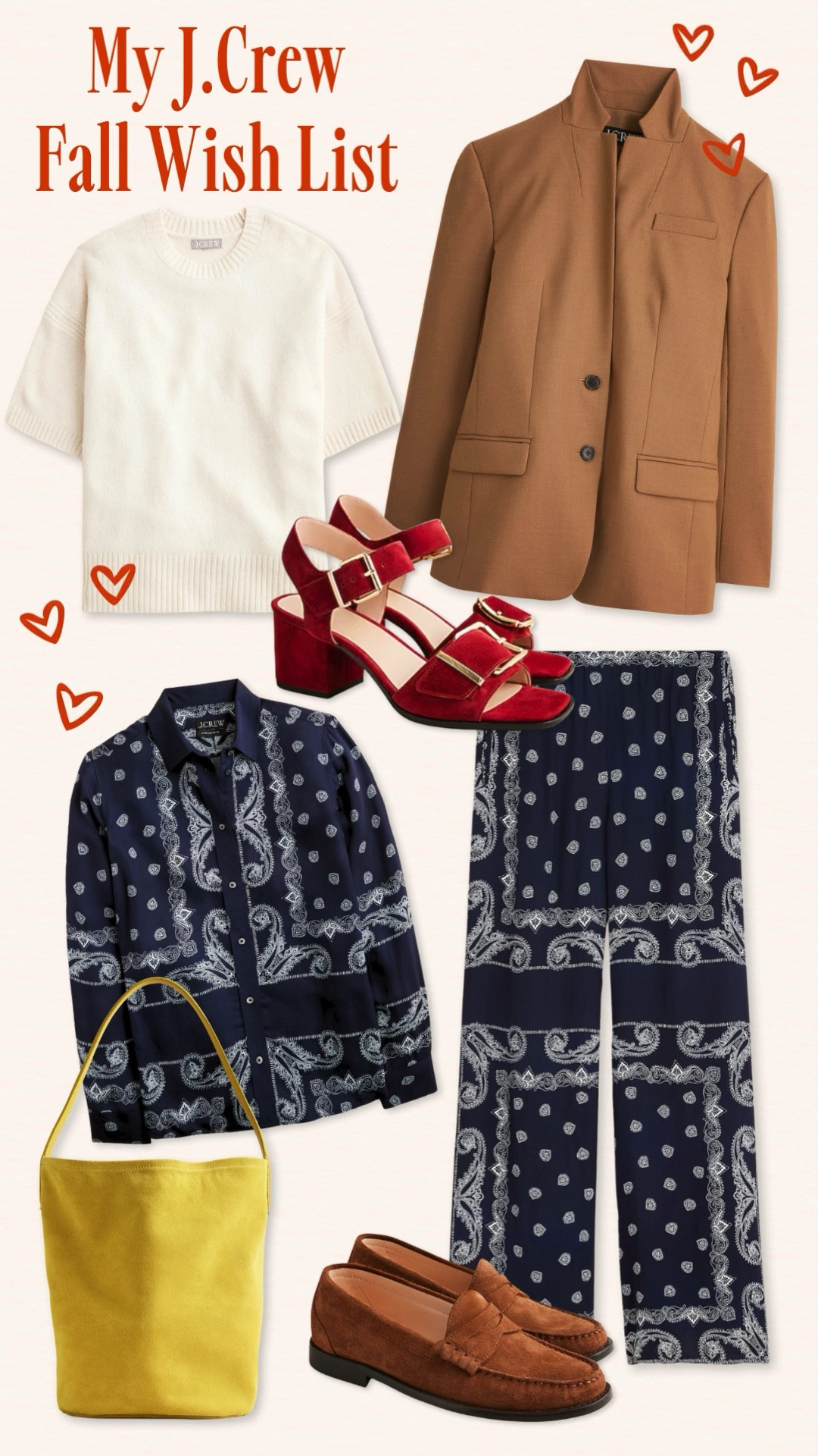My @jcrew fall wishlist is here 🍂 Playful bandana prints, the perfect blazer, and more pieces I want to wear on repeat this season.  #InJcrew #ad
