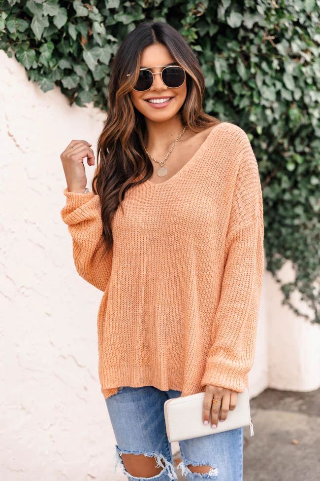 A Lovely Sight Orange Sweater | The Pink Lily Boutique