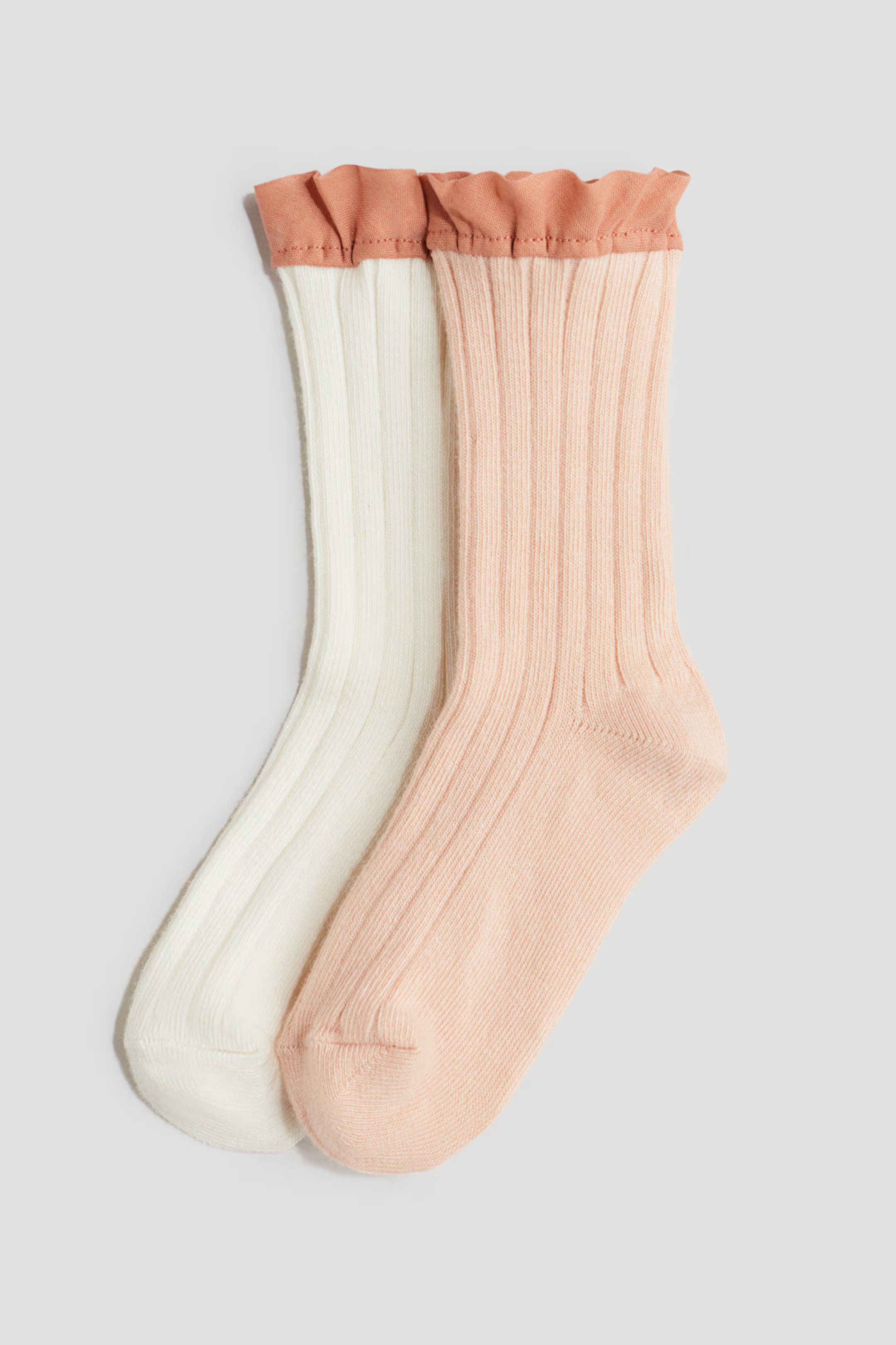 2-pack Ruffle-Trimmed Socks | H&M (US + CA)