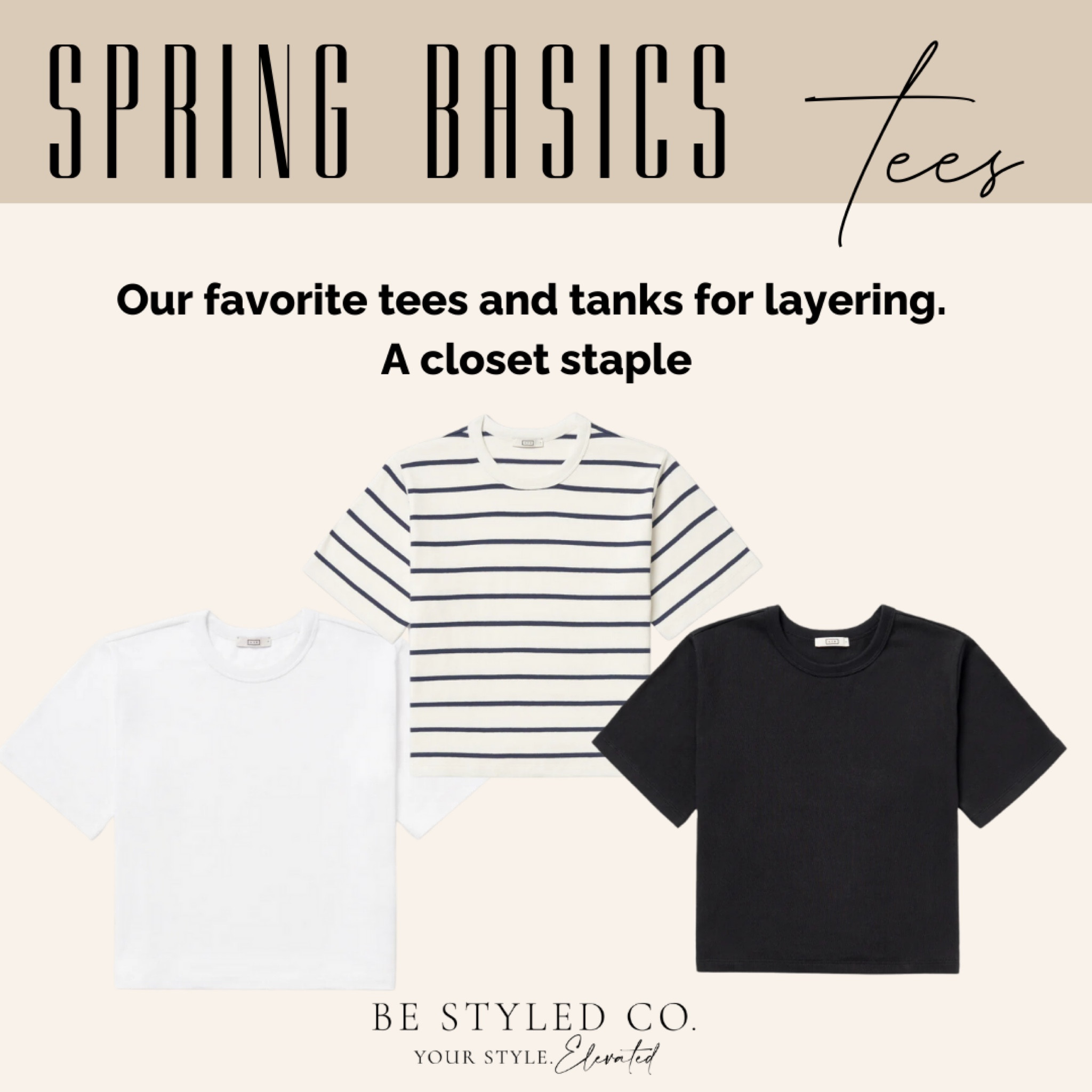 The best tees for spring - spring basics - layering tees  #LTKMostLoved 

#LTKOver40 #LTKStyleTip