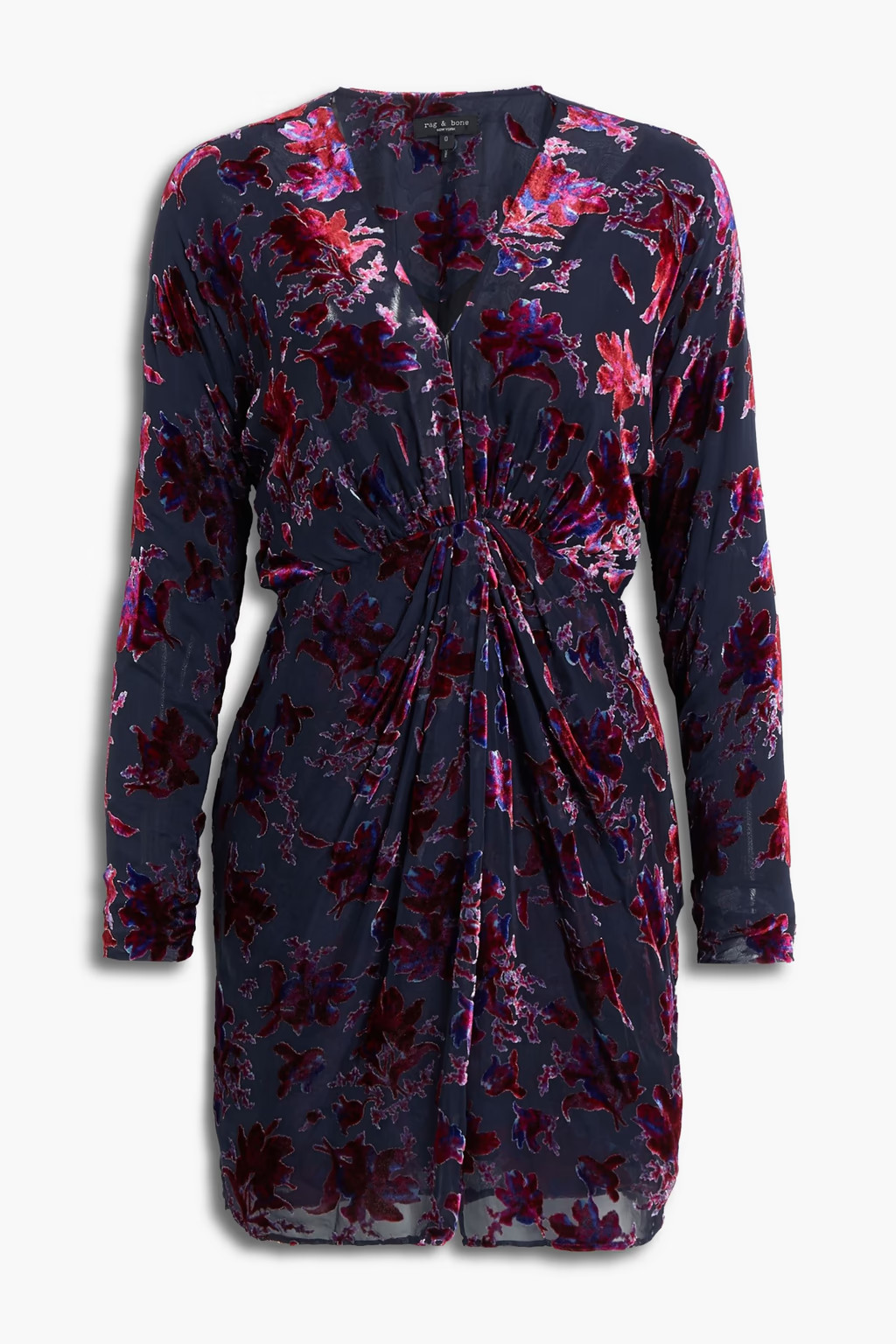 Fuchsia Eloise gathered devoré-velvet mini dress | RAG & BONE | THE OUTNET | The Outnet (UK and Europe)