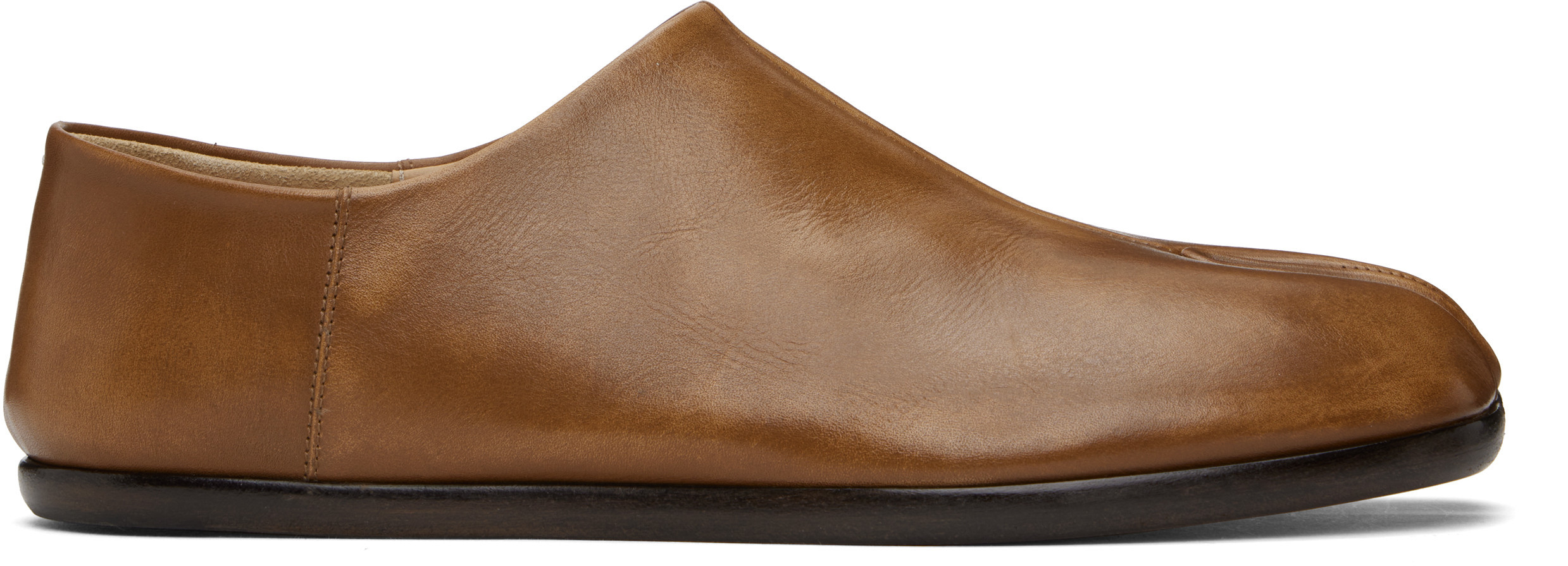 Maison Margiela Brown Tabi Babouche Loafers | SSENSE