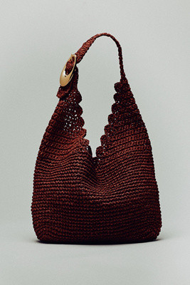 Love Knot Raffia Buckle Slouchy Bag | Anthropologie (US)