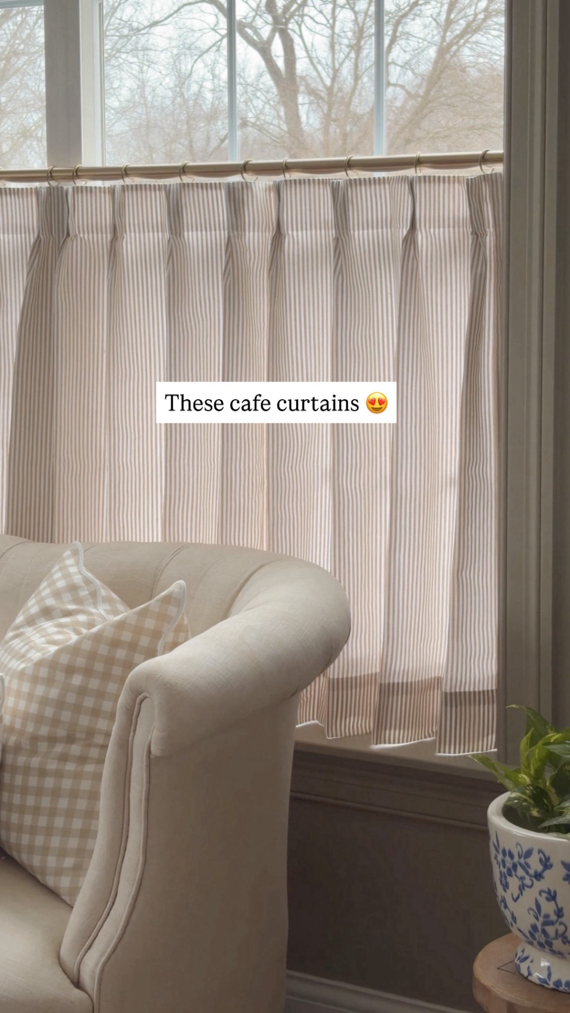 Love these cafe curtains in my dining room. The striped fabric is just enough pattern! Code LANTERNLANE for 24% off!

#LTKFindsUnder100 #LTKHome