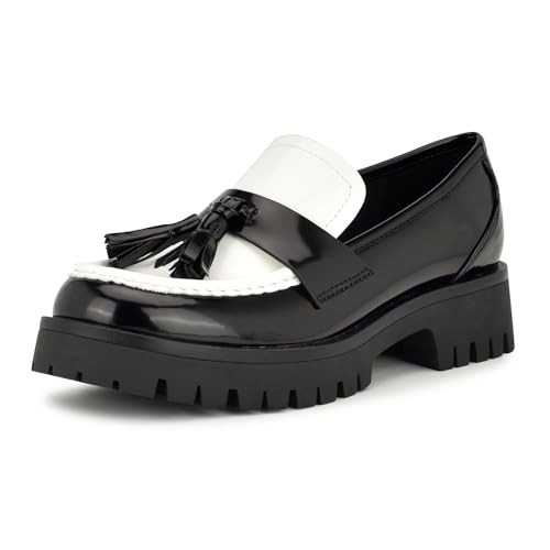 Nine West Women's Garry3 Loafer, Black/White 001, 11 | Amazon (US)