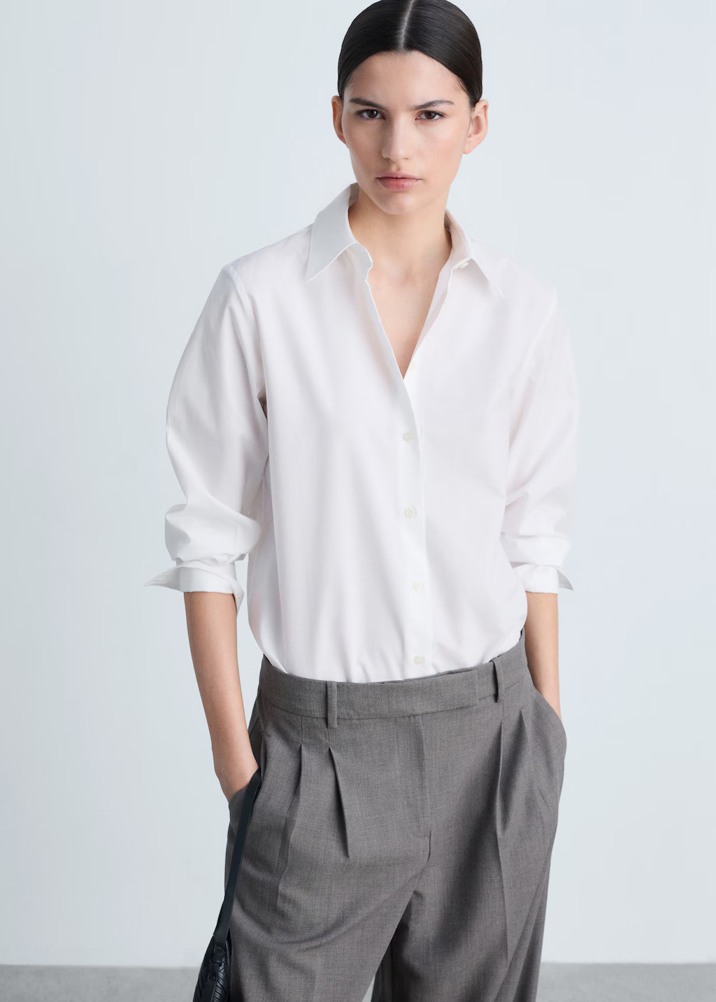 Regular cotton lyocell-blend shirt - Women | MANGO USA | Mango (US/MX/AU)