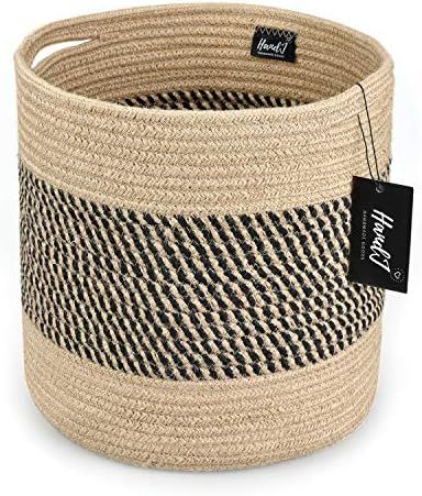 2 Pieces Large Jute Cotton Rope Plant Basket | 11" x 11" Indoor Plant Basket, Modern Planter and ... | Amazon (US)