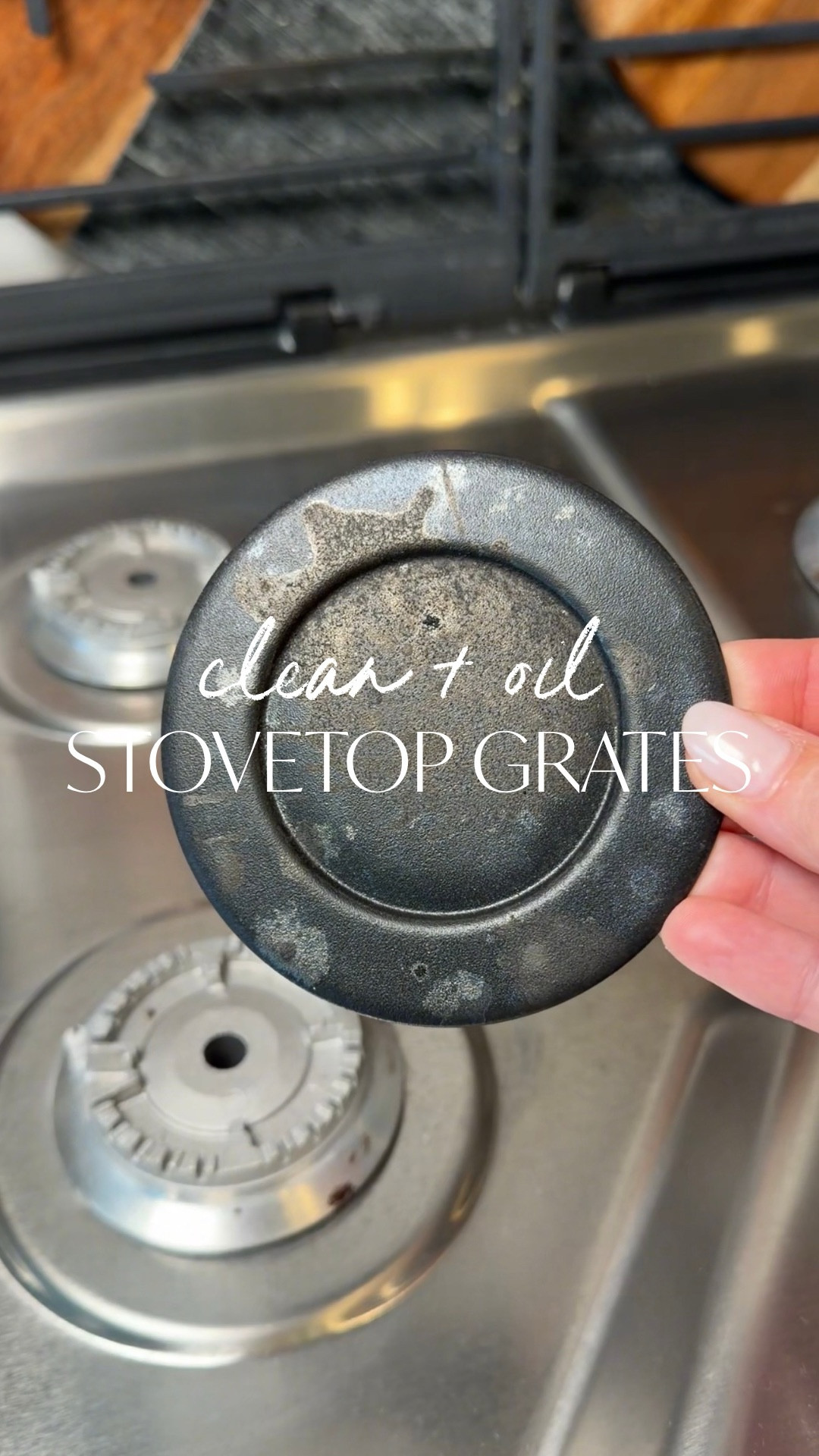 Save this to use as a guide for your next cleaning!

These non toxic items are great for cleaning your stovetop and not worrying about harsh chemicals!

The stone not only cuts through burnt on food and grease on your cast iron grates (Make sure to use when wet!) but you can also use this on your toilet rings, bathtubs, grill racks, and more!!!

the OIL is the secret key to making it look new!

#kitchencleaning #kitchen #clean #cleanwithme #cleaninghacks

#LTKHome #LTKSeasonal