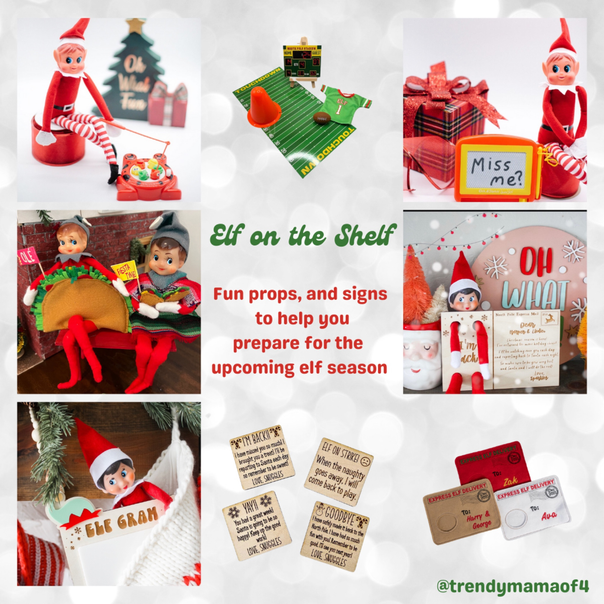 Elf on the Shelf
So many cute props, clothes and signs to help you prepare for the elf season. It is quickly approaching. Prepare yourself now. 
#elfontheshelf #christmas #elfontheshelfprops

#LTKHoliday #LTKkids #LTKSeasonal