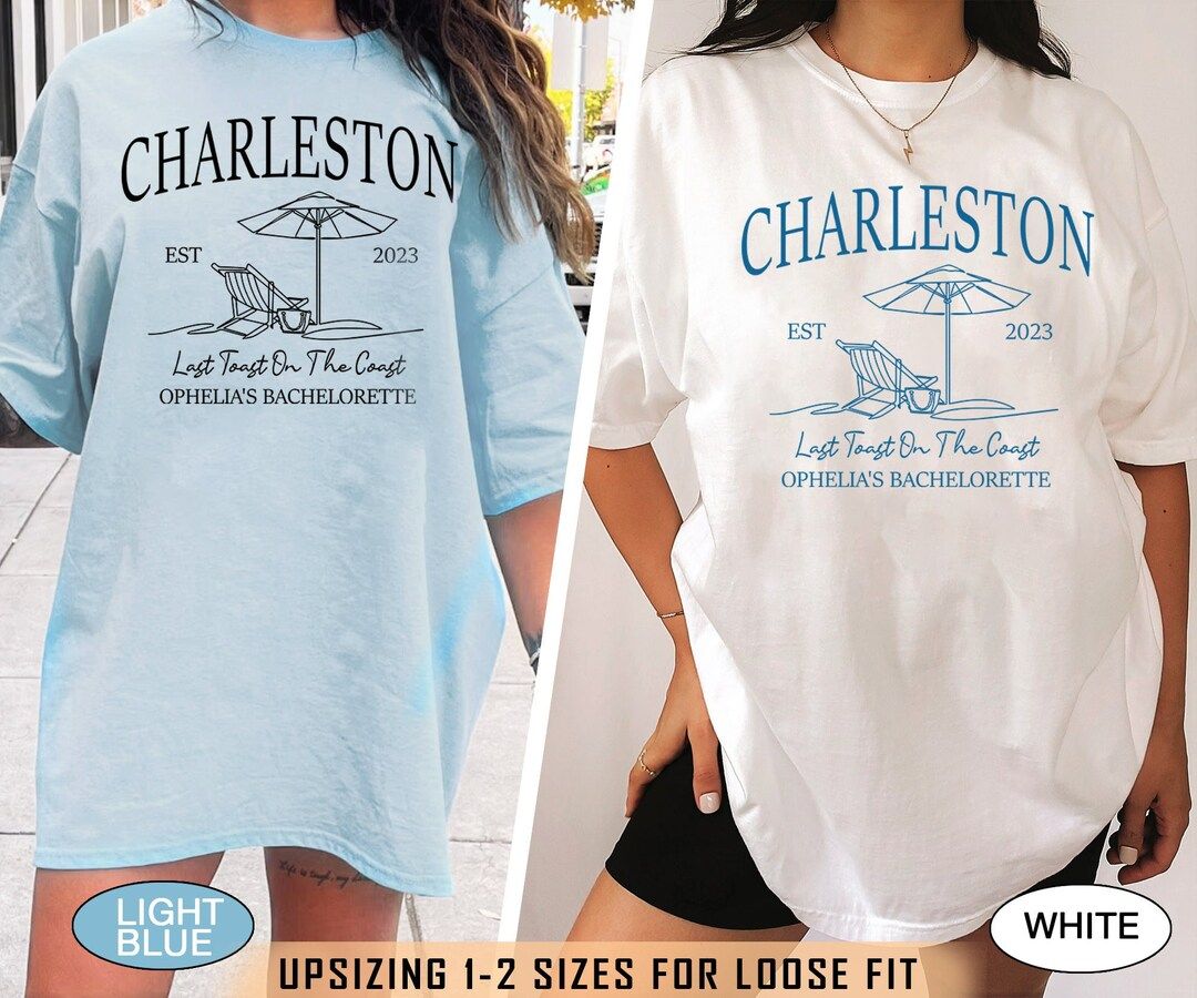 Charleston Bachelorette Party Shirts, Beach Bachelorette Shirts, Custom Bride Shirt, Wedding Tee,... | Etsy (US)