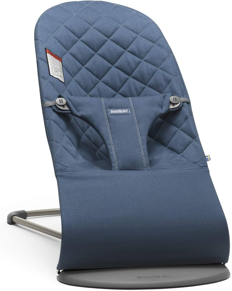 BabyBjörn Bouncer Bliss, Cotton, Midnight Blue, 1 Count (Pack of 1) | Amazon (US)