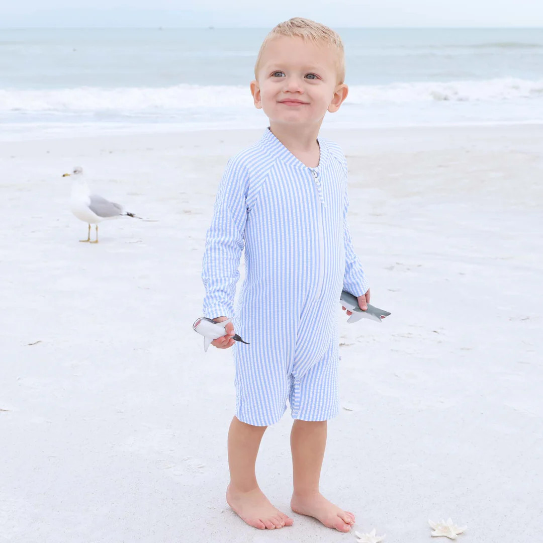 Long Sleeve Rash Guard Swim Romper Shortie | All Prints | Caden Lane