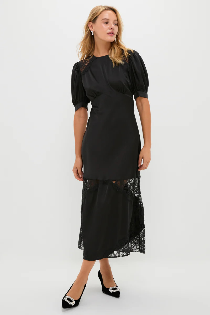 Black Lace Pierpont Midi Dress | Tuckernuck (US)