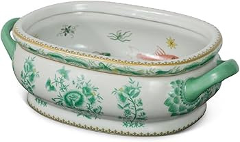 China Furniture Online Verdant Chinoiserie Floral Chinese Footbath Planter | Amazon (US)