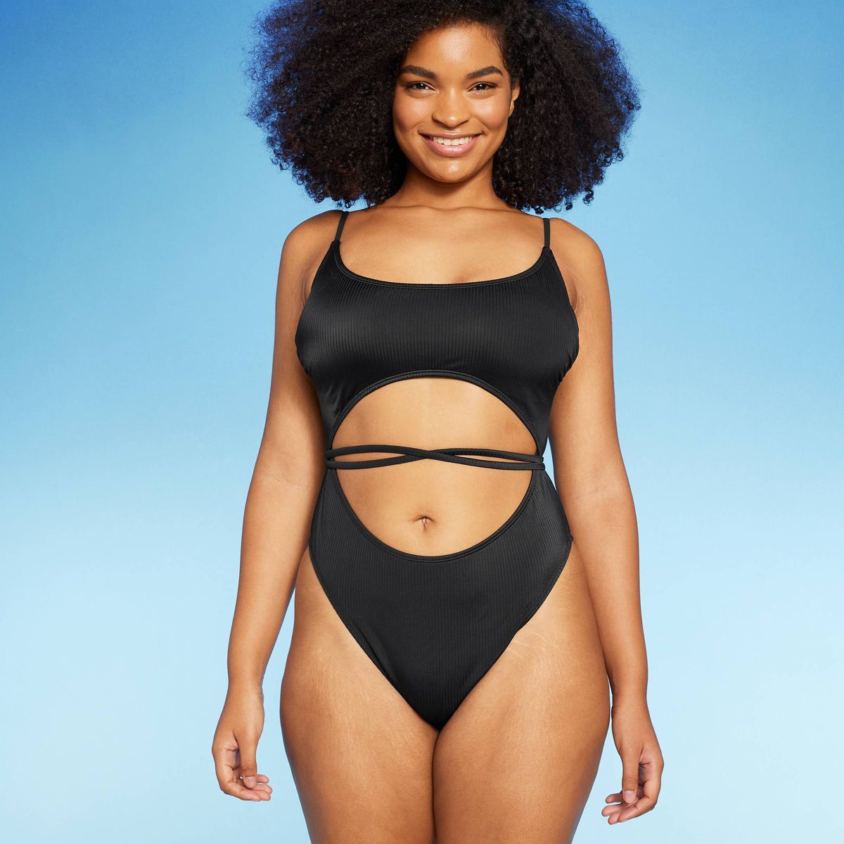 Women's Wrap Cut Out Extra Cheeky One Piece Swimsuit - Wild Fable™ | Target