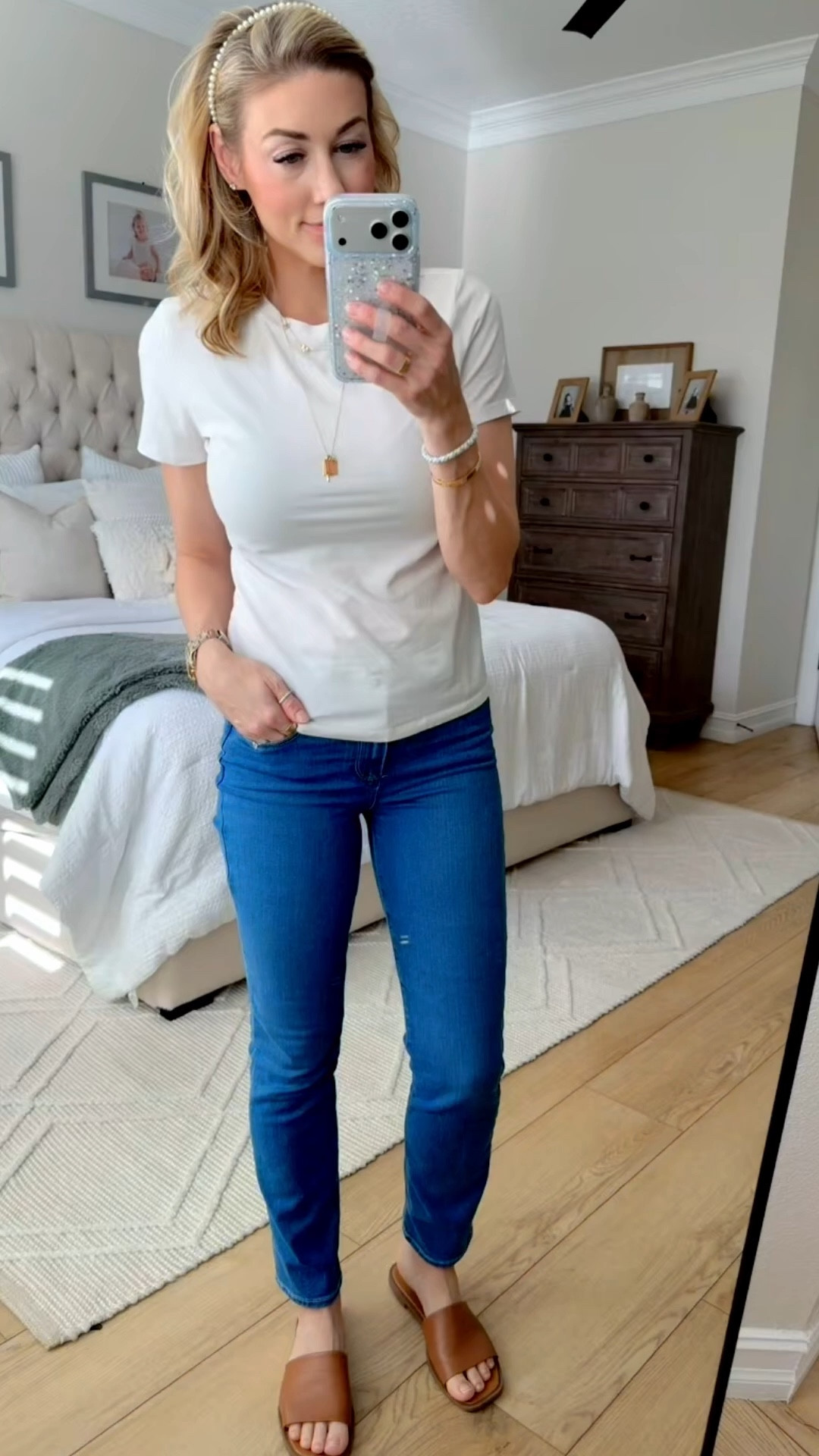  outfit I repeat all spring & summer 🤍
A perfect white tee + good denim + neutral sandals is my favorite easy formula when I want to look polished but effortless.

Everything is linked in my LTK.

#outfitformula
#everydaystyle
#momstyle
#effortlessstyle

#LTKmomlife #LTKootd #LTKSpringSale