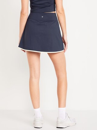 High-Waisted PowerSoft Faux-Wrap Skort | Old Navy (US)