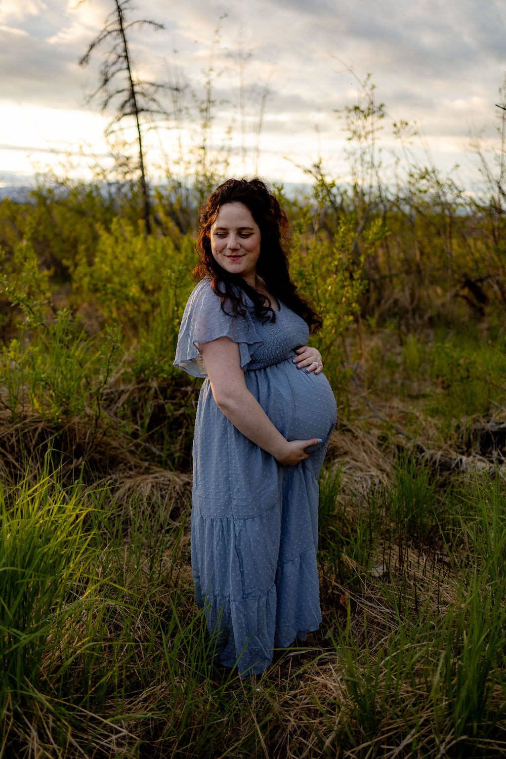 Maternity dress | pregnant dress | pregnancy dress | Maternity outfit | pregnant outfit | pregnancy outfit | Maternity | bump | pregnant | pregnancy | bump friendly | blue dress | maternity photoshoot 

#LTKFamily #LTKBump #LTKFindsUnder50