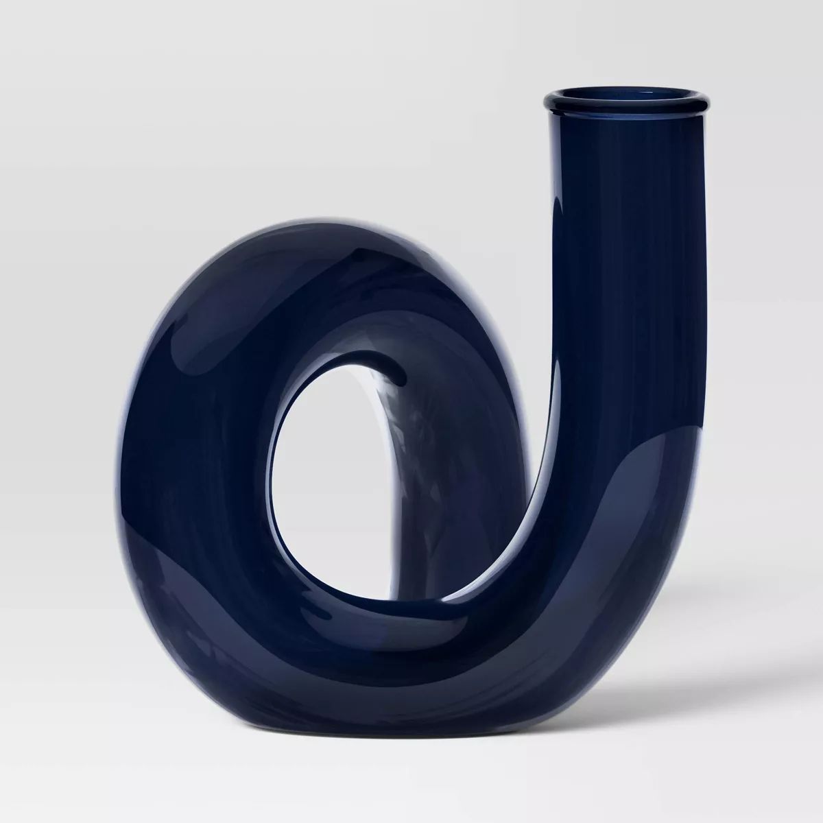 Modern Glass Loop Vase - Threshold™: Blue, Watertight, Hand Wash, Tabletop Decor | Target