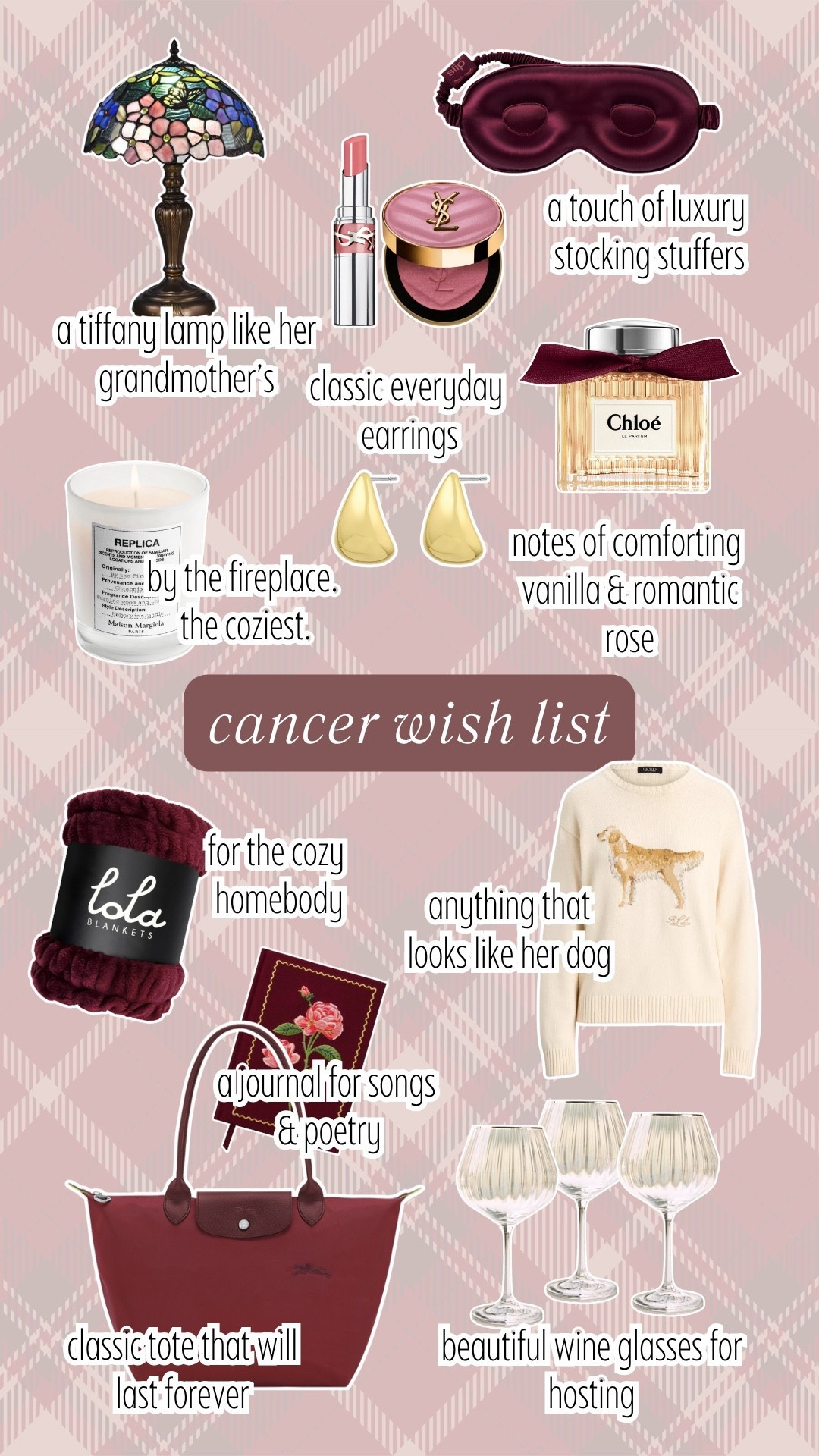 christmas gift ideas. holiday gift guide. cancer. 