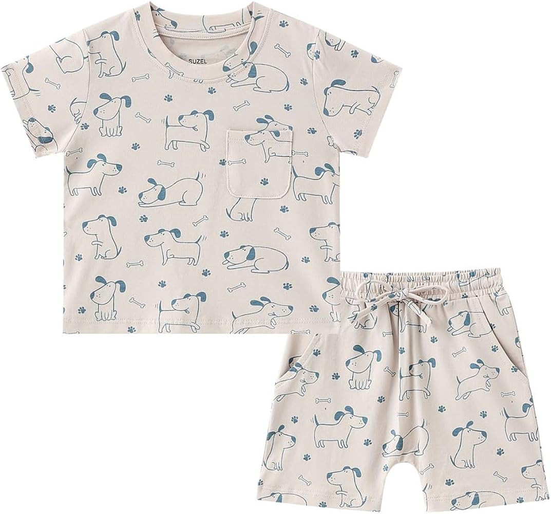 Baby Boys Clothes Set Infant Summer Short Sleeve T Shirt Tops Short Set Toddler Casual Outfits | Amazon (US)