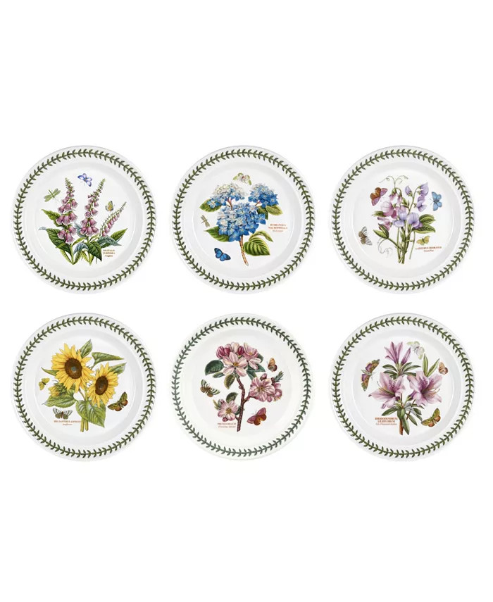 Portmeirion Botanic Garden Dinner Plates, Assorted Set of 6 - Macy's | Macy's