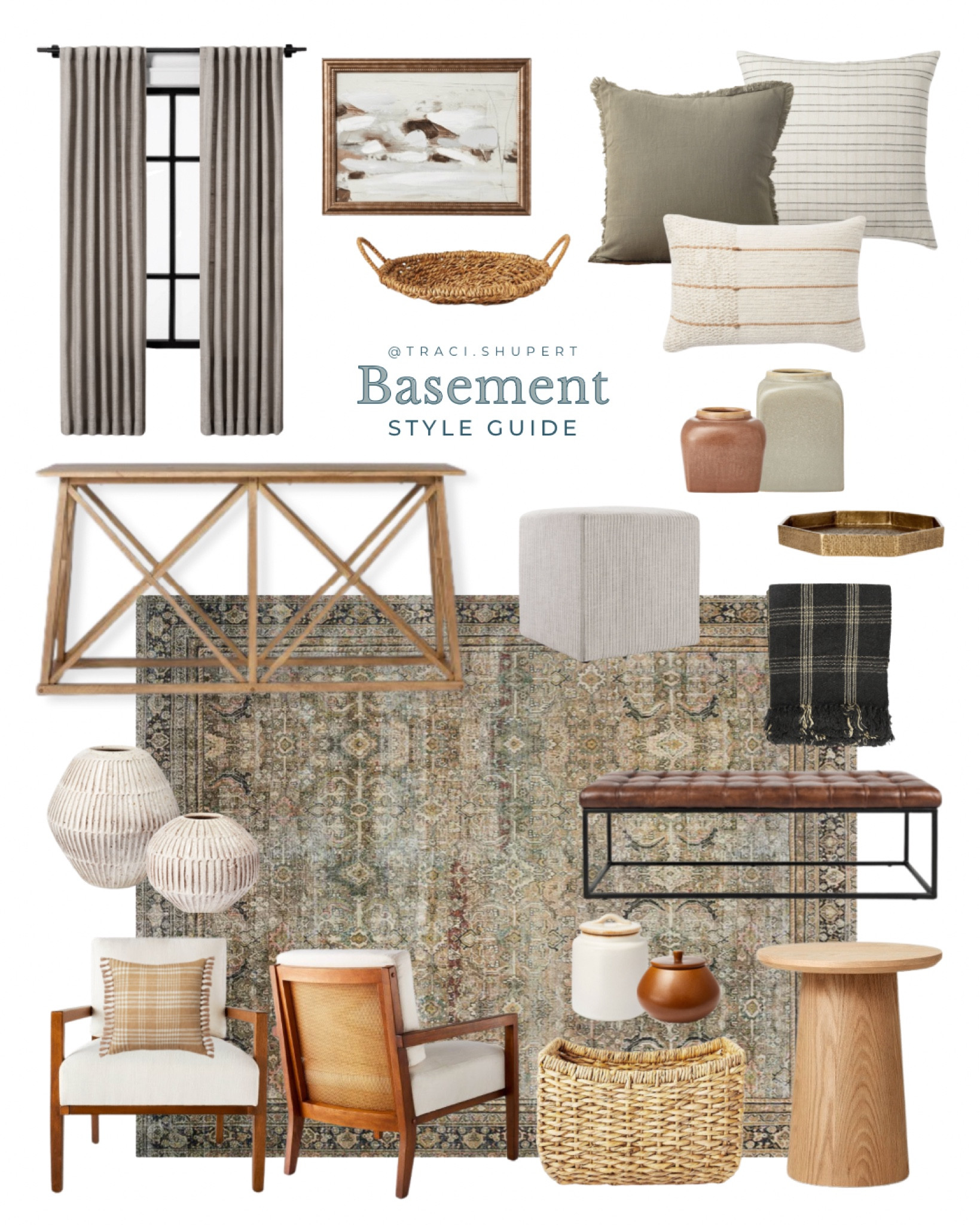 Basement, Target, Studio McGee, Amazon, Loloi, moodbaord, neutral, olive charcoal

#LTKfamily #LTKhome #LTKSeasonal