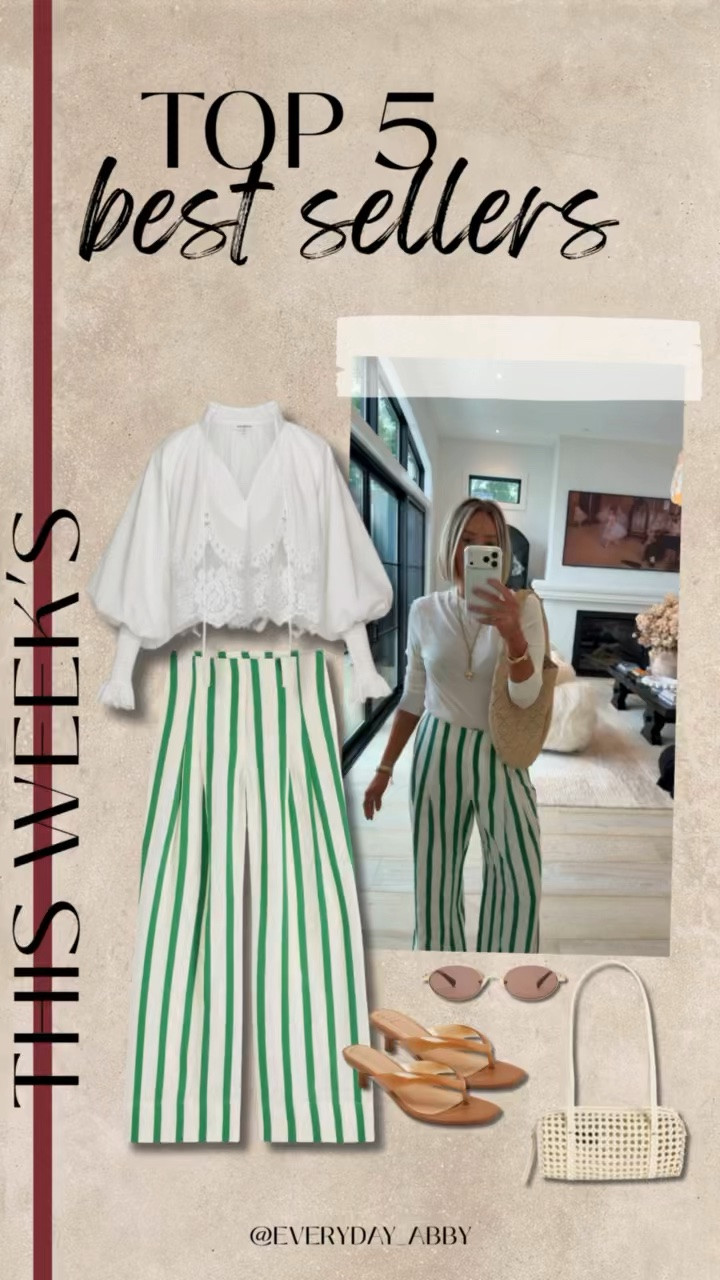 Statement pants can really make an outfit… obsessed with these green stripes! 👏🏻👏🏻

#LTKgrwm #LTKdayinmylife #LTKootd