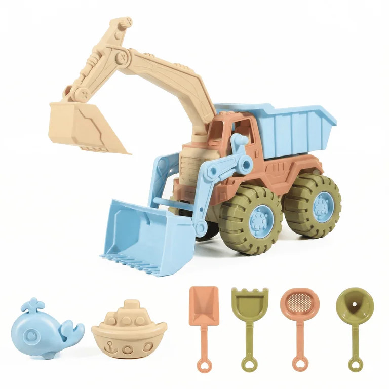 Flynow 7 Pcs Beach Toy Set for Kids 3+ Years Old, Friendly Travel Play Sand Construction Set, San... | Walmart (US)