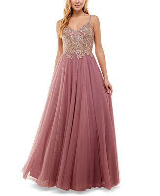 Say Yes to the Prom Trendy Juniors' Embellished Top Ball Gown, Created for Macy's & Reviews - Dre... | Macys (US)