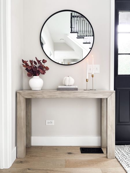 Neutral fall console table.

#LTKhome #LTKfindsunder50 #LTKfindsunder100