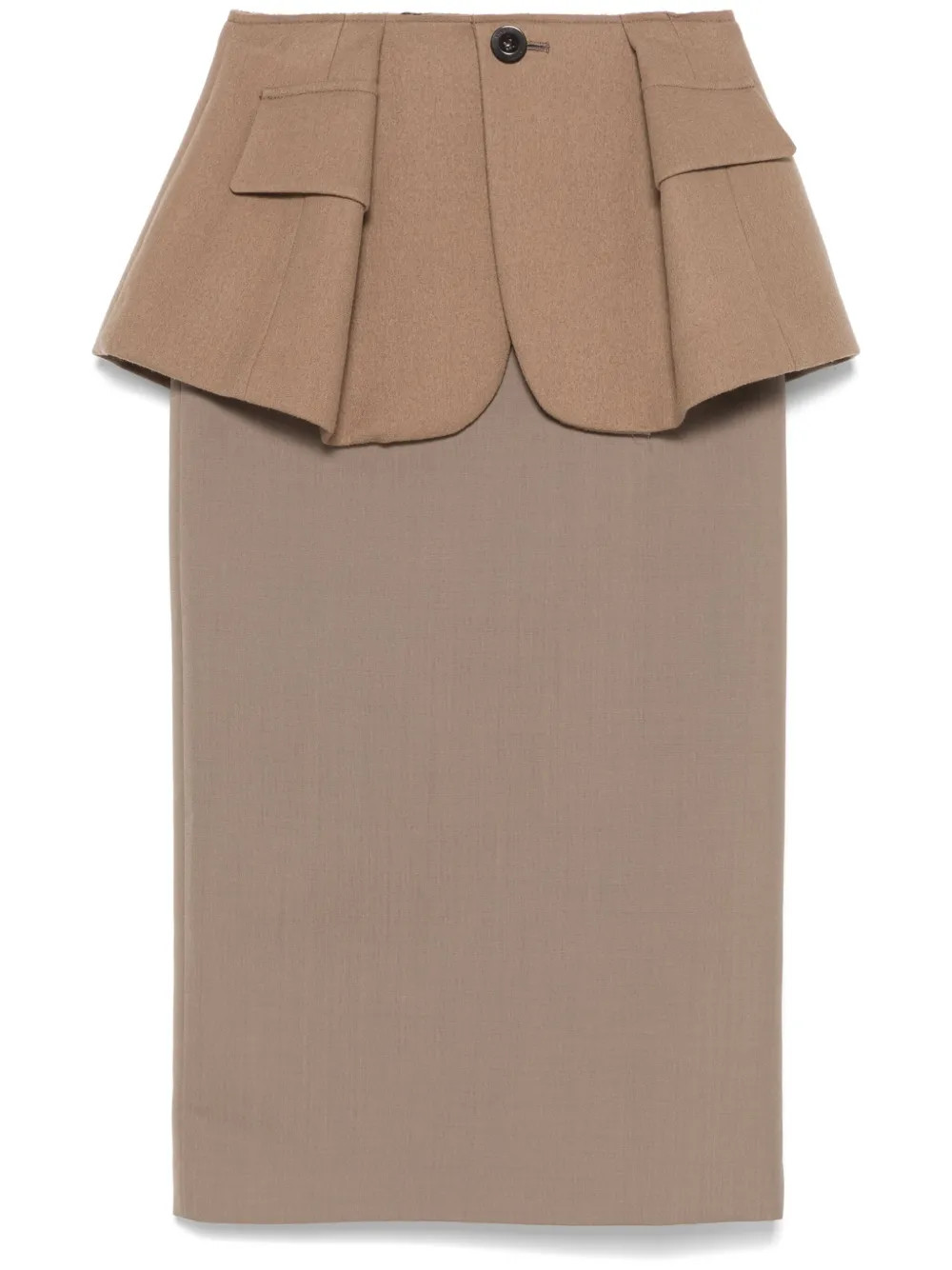 peplum-waist skirt | Farfetch Global