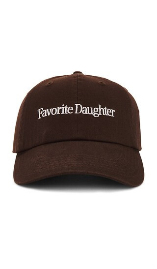 Favorite Daughter Classic Logo Baseball Hat in Brown. | Revolve Clothing (Global)