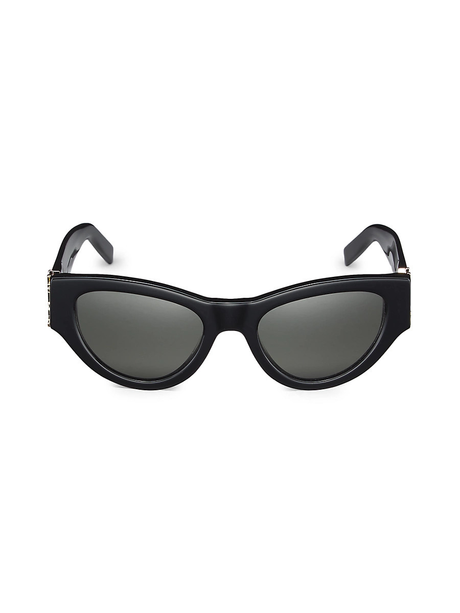 Women's Monogram 53MM Cat-Eye Sunglasses - Shiny Black | Saks Fifth Avenue