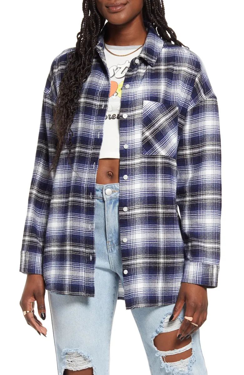 Boyfriend Plaid Button-Up Shirt | Nordstrom