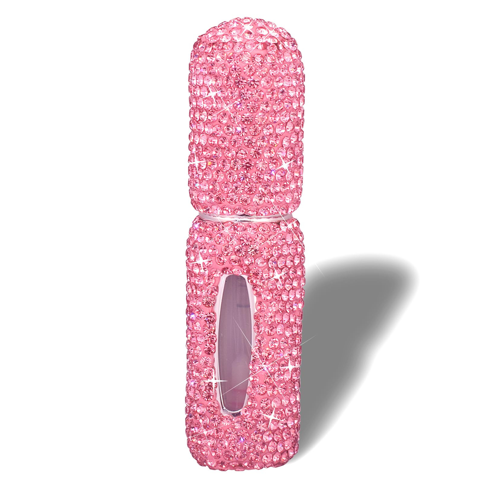 Perfume Spray Bottle 5ML Pink Bling Rhinestone Empty Portable Travel Fine Mist Refillable Mini Spray Dispensers for Perfume, Essential Oil | Amazon (US)