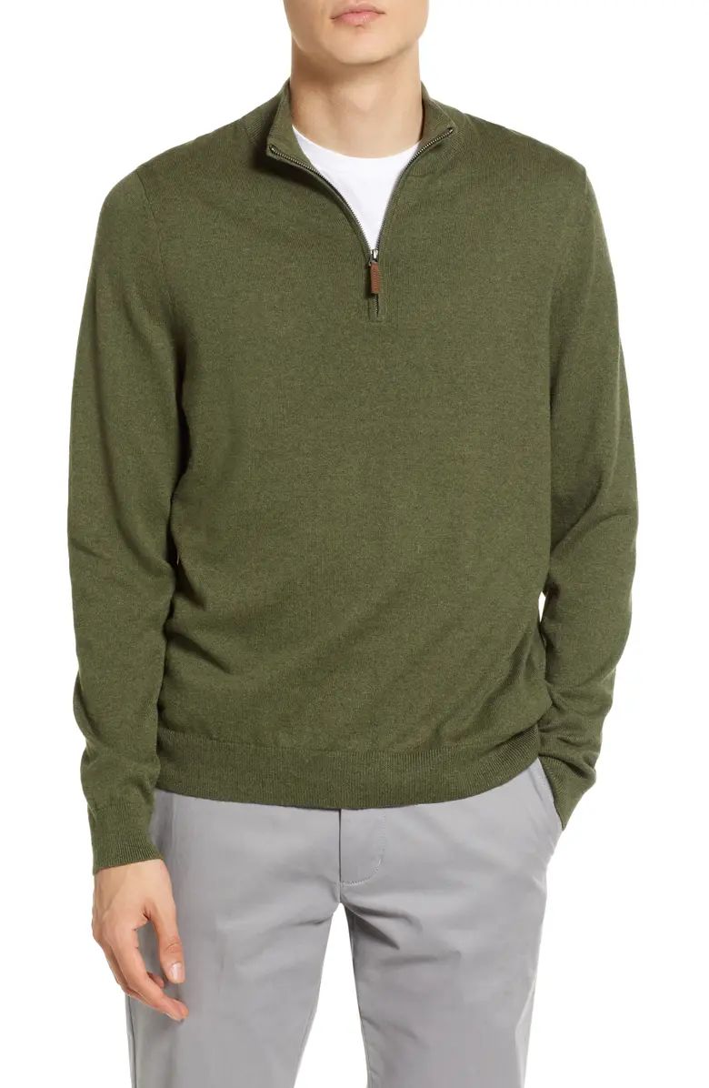 Nordstrom Half Zip Cotton & Cashmere Pullover Sweater | Nordstrom | Nordstrom