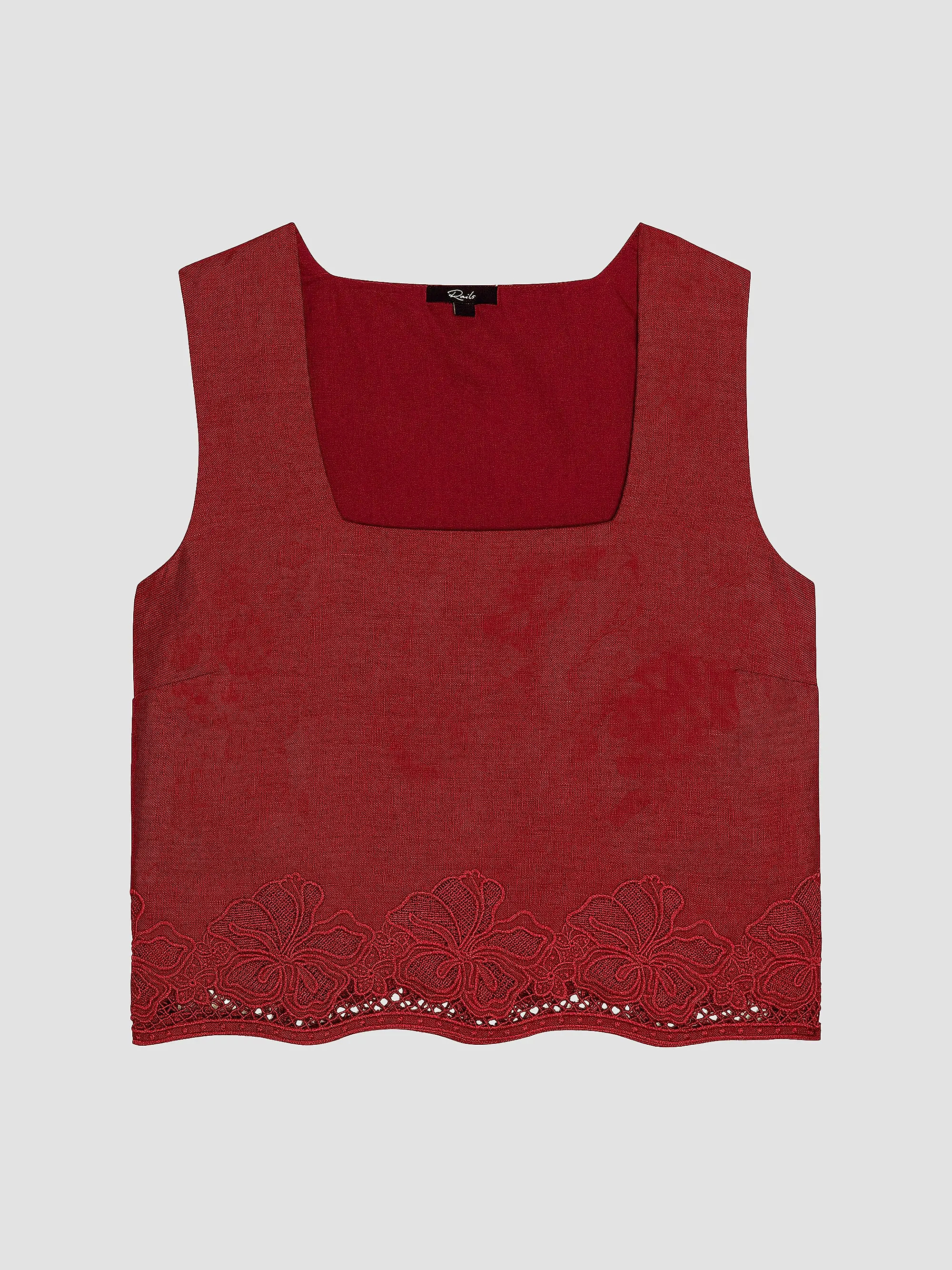 Akira Linen Embroidered Top | Saks Fifth Avenue