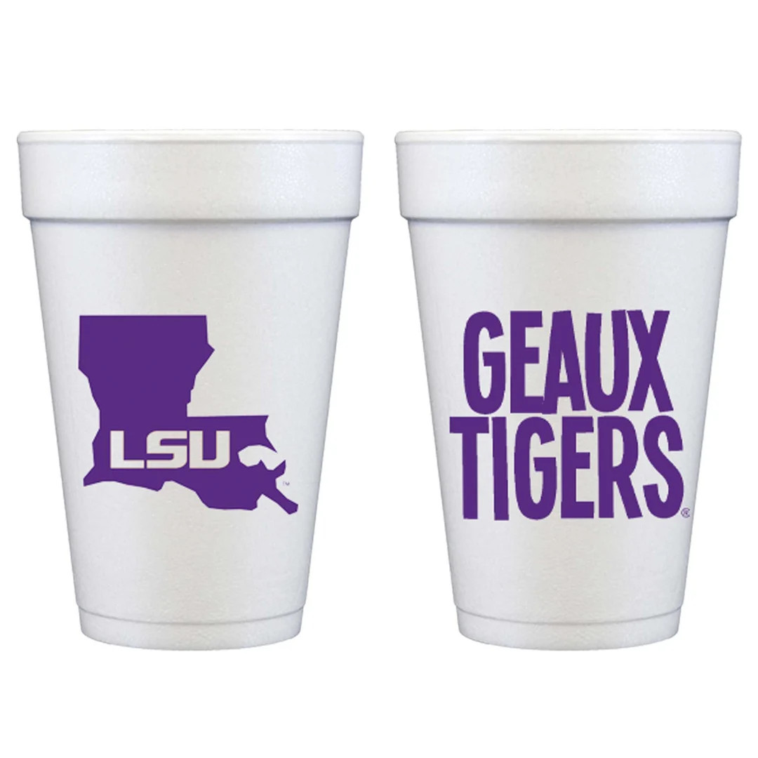Louisiana State University LSU Logo/geaux Tigers styrofoam Cup 10 Pack - Etsy | Etsy (US)