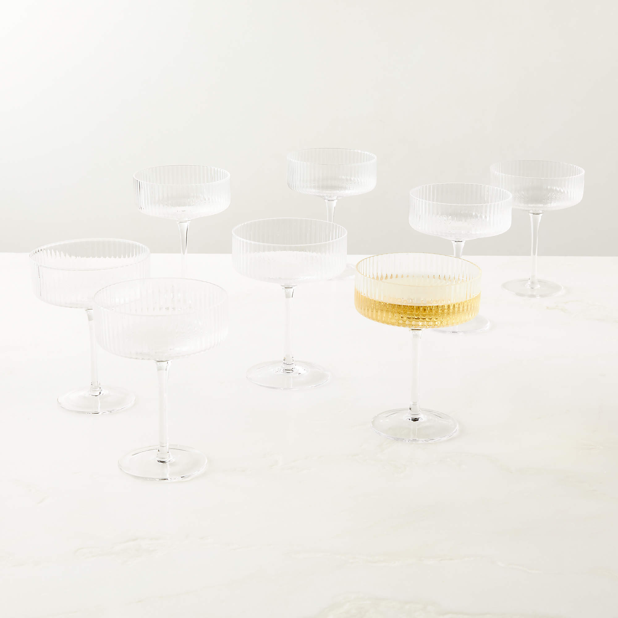 Eve Coupe Cocktail Glass Set of 8 + Reviews | CB2 | CB2