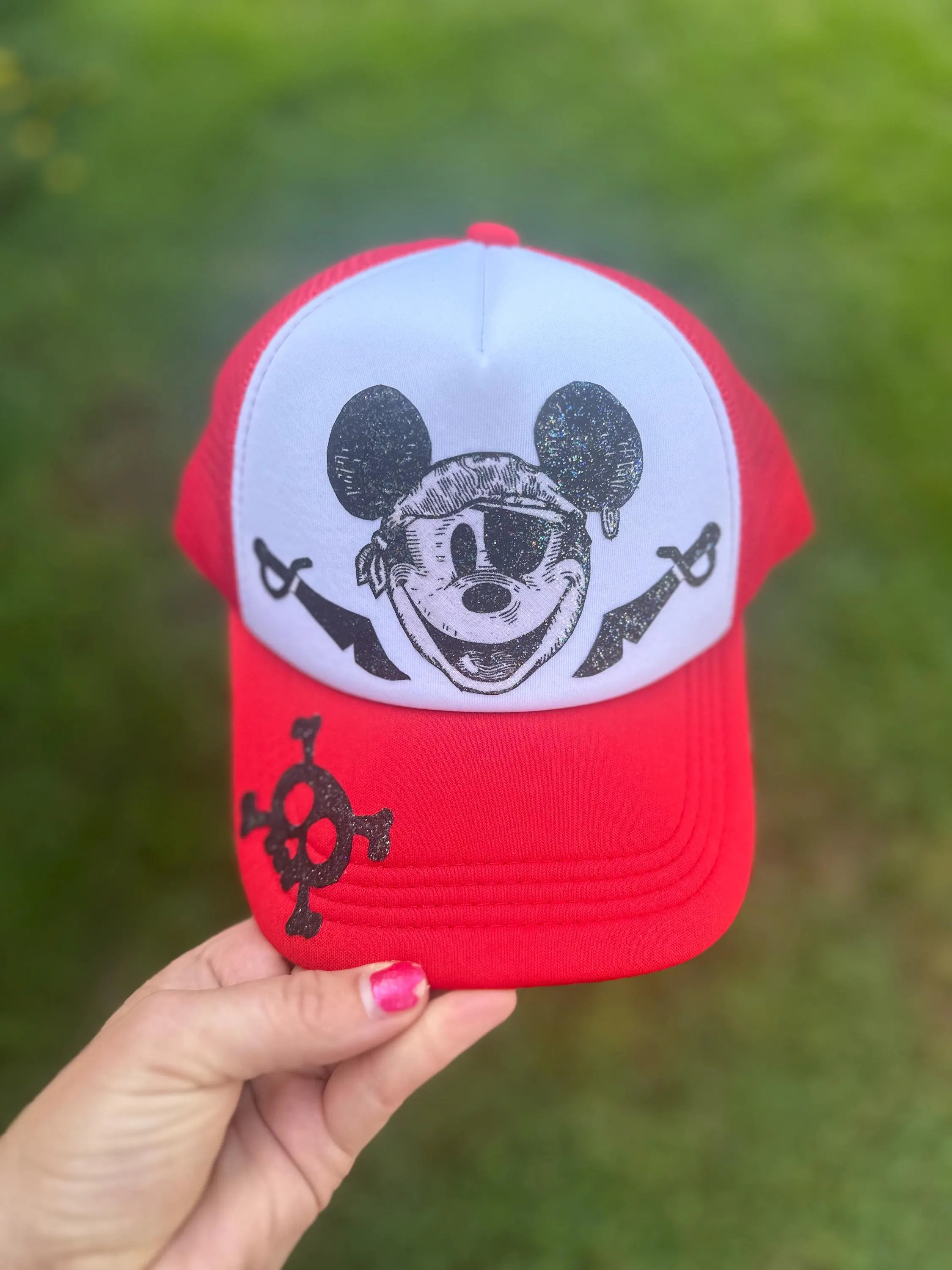 Sparkle Pirate Mouse Trucker Hat, DCL Pirate Night Trucker Hat | Etsy (Global)