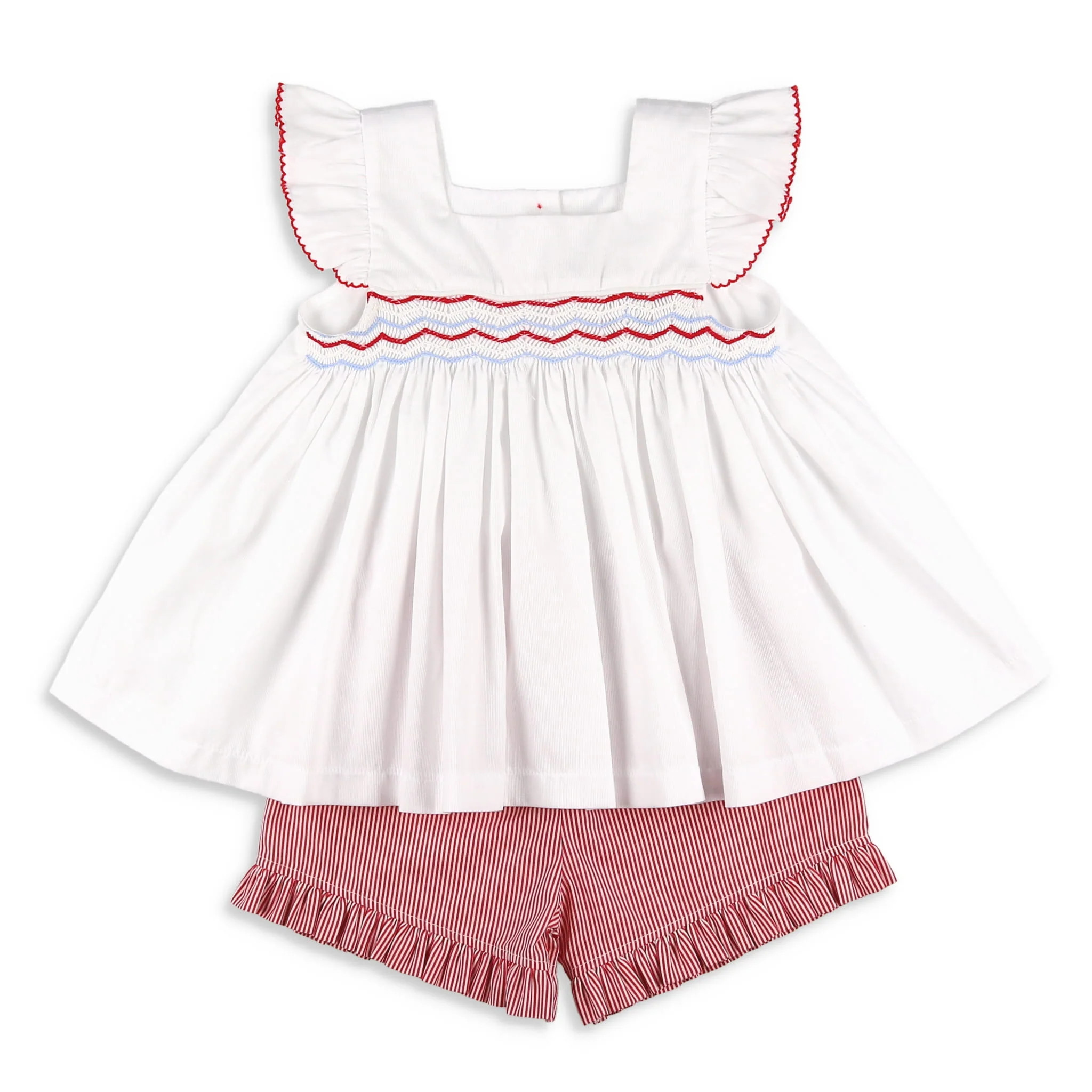 Girls Smocked Set - Americana - Shrimp and Grits Kids | Shrimp and Grits Kids