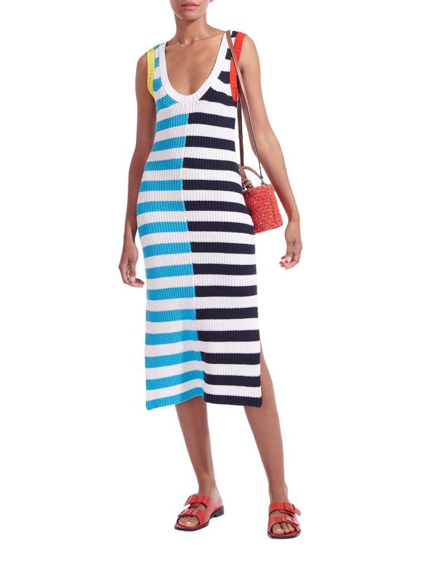Seashore Striped Knit Midi-Dress | Saks Fifth Avenue OFF 5TH