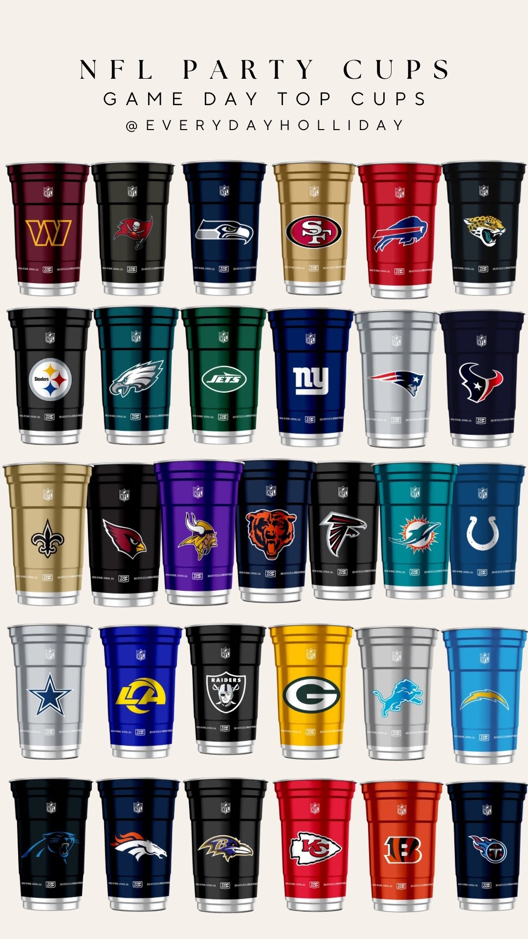 Game day just got an upgrade 🏈 Every team, one cup. Which team are you hosting for this season?

#LTKSeasonal #LTKfoodie #LTKMens
