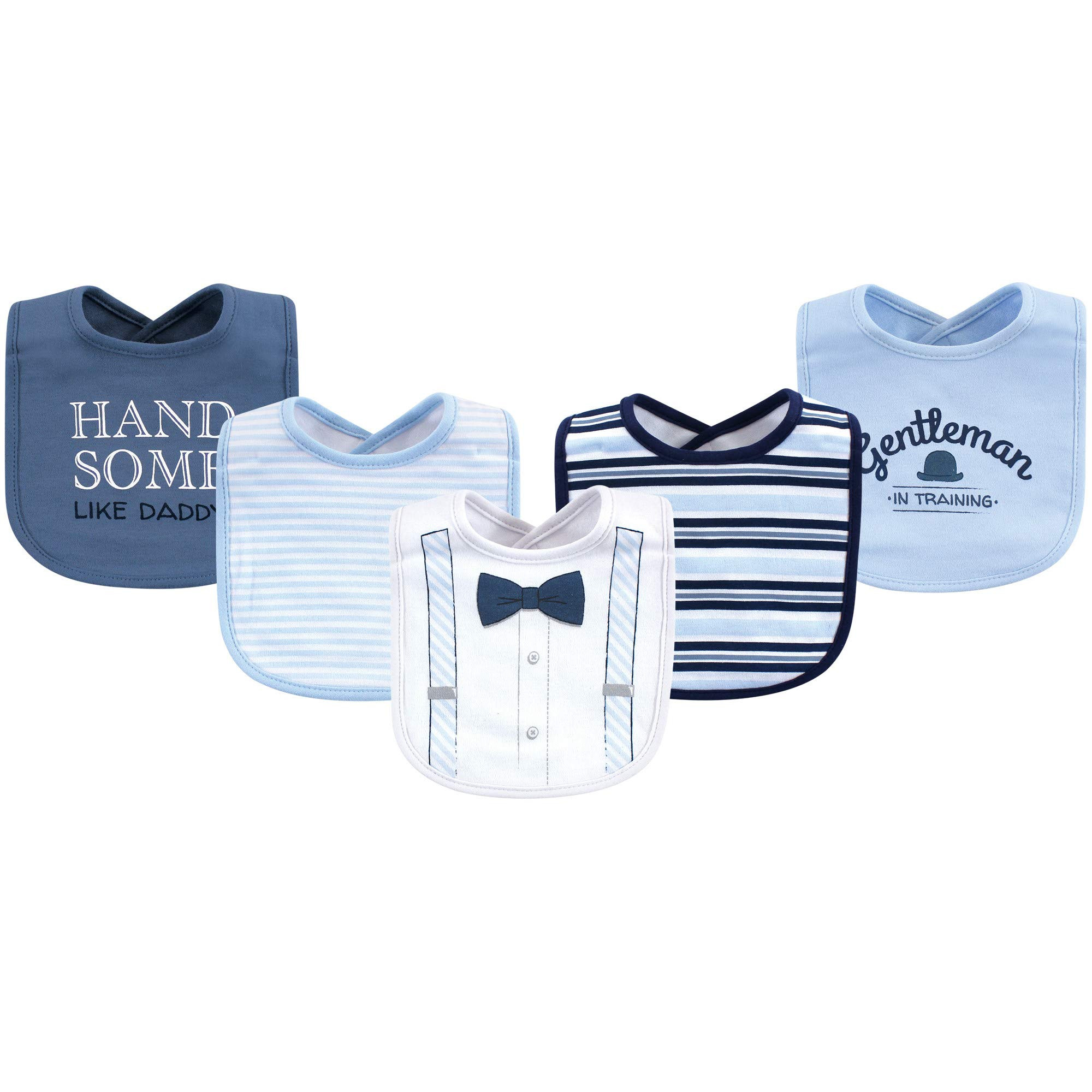 Little Treasure Unisex Baby Cotton Bibs, Light Blue Suspenders, One Size | Amazon (US)