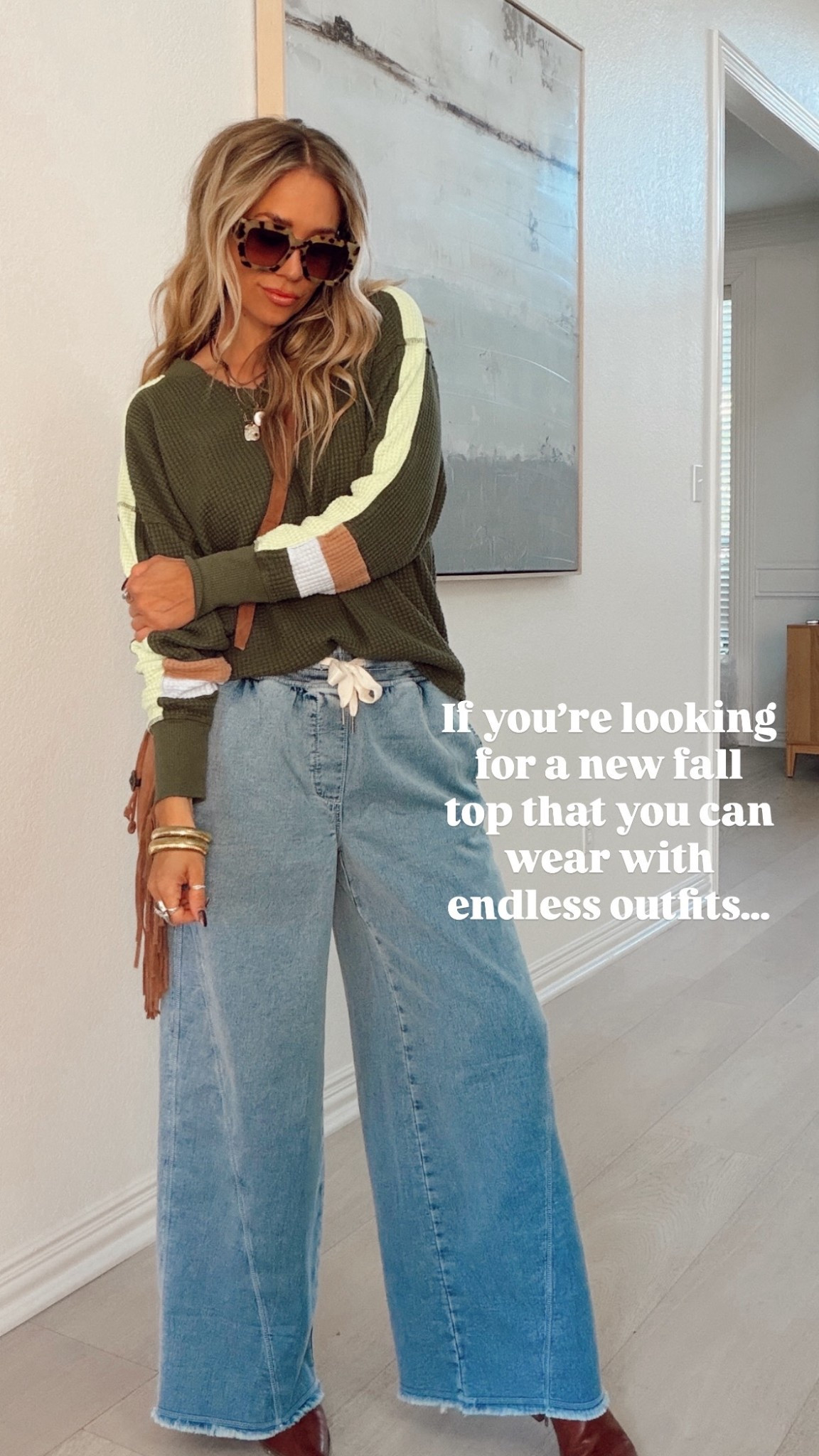 This elevated waffle knit shirt is the perfect fall top to create so many looks with, and it’s currently marked down🎉

Wearing size S // my tts in both my top and jeans. 

📍Where to wear: dates, anniversary, girls brunch, weekend outings, sporting events, work // office , travel day, road trips, flights, target, shopping days, meetings, workout, running errands, church. 

Ootd, outfit Inspo, fashion finds, trending, cozy, casual outfits, modest outfit, classy casual, look for less, fall fashion 2025, free people, designer, girly, chic, trendy, elevated basics, everyday style, fall wear, fall fashion, fall style, fall ootd, Ugg season, fall style edit, LTK outfit inspo, Amazon fall fashion, Walmart Fall fashion, designer inspired looks, Target fashion, Target finds. 

#LTKFindsUnder50 #LTKStyleTip #LTKSaleAlert