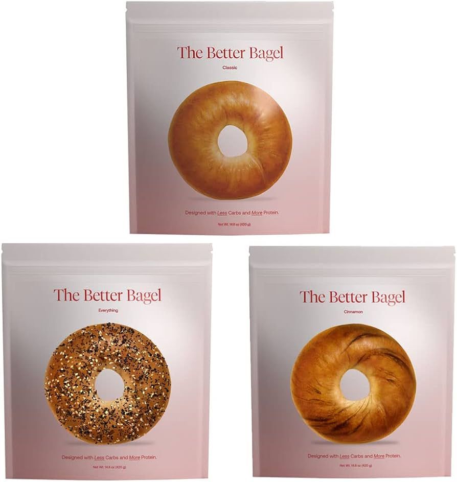 The Better Bagel by BetterBrand, 12 Variety (Classic, Everything, Cinnamon) Plant Based Bagels, a... | Amazon (US)